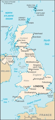 Muslim Friendly Travel Map of United Kingdom